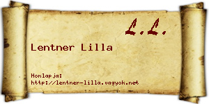 Lentner Lilla névjegykártya